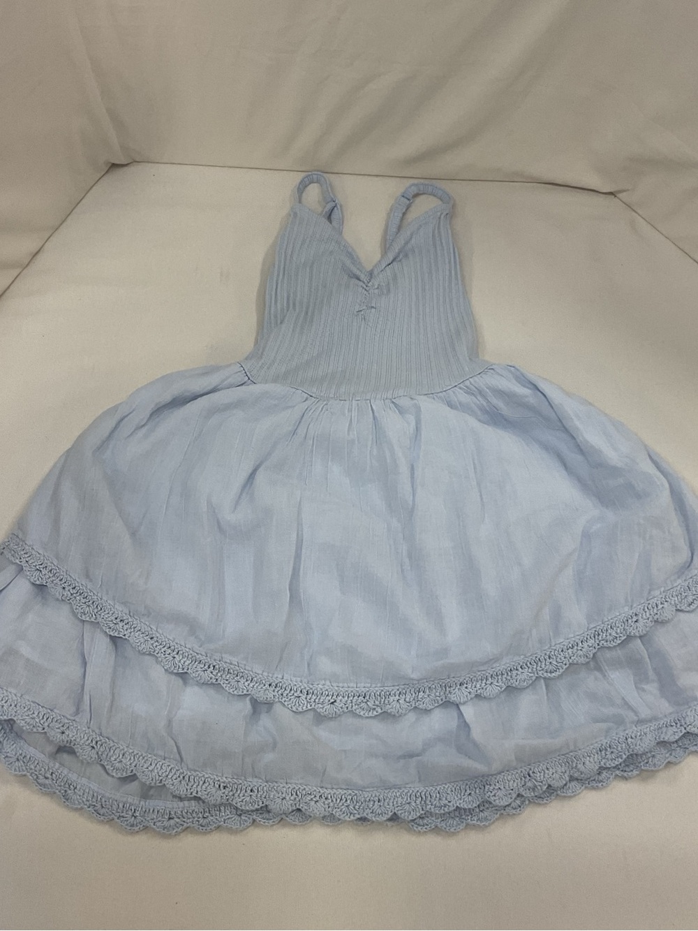 Aerie Mini Light Blue Layered Ruffle Dress Size XS/TP